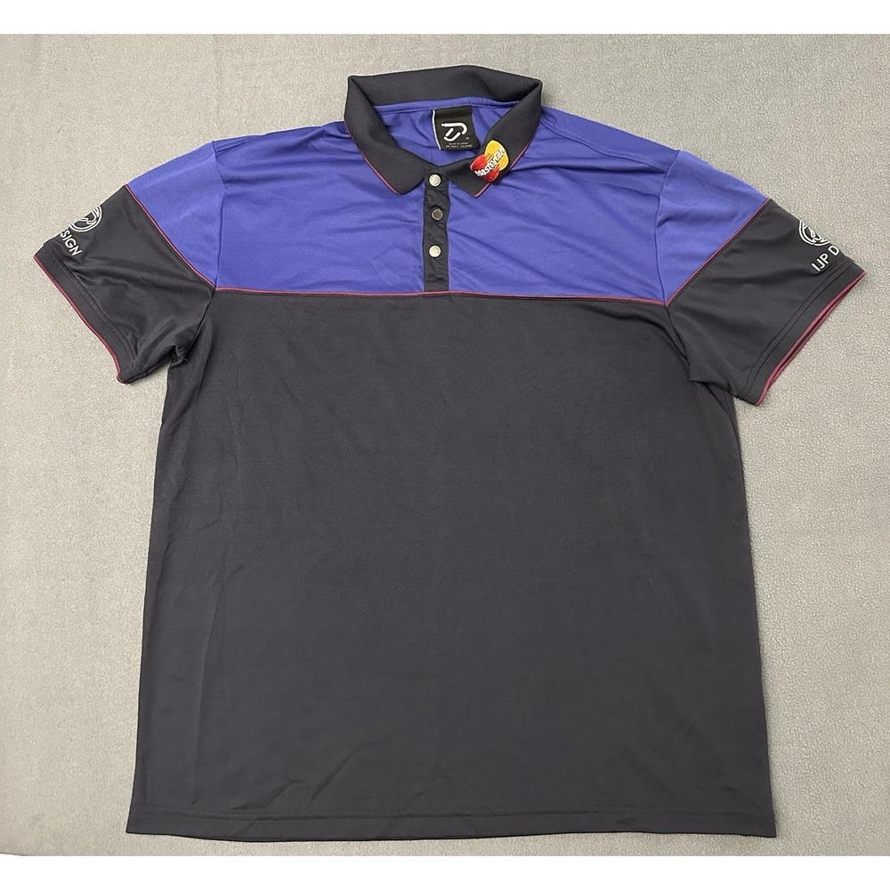 IJP Ian Poulter Men's Black Tour Issue / Sponsors Golf Polo Shirt - Size XL